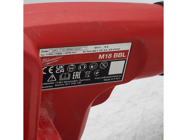Accu bladblazer, milwaukee, m18 bbl, 2023 - afbeelding 6 van  6