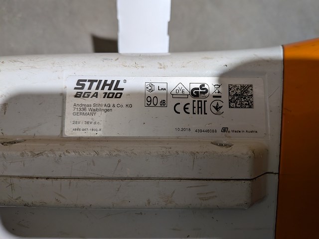 Accu bladblazer, stihl, bga 100, 2018, met acculader, stihl al 500 - afbeelding 6 van  8