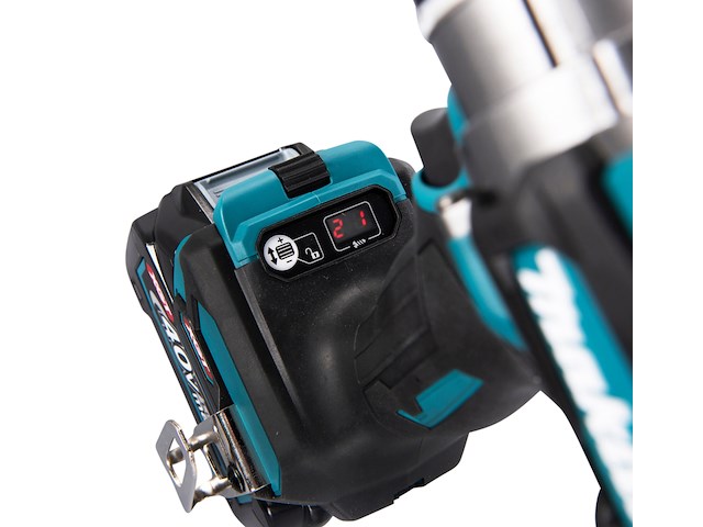 Accu boor-/schroefmachine makita, df001gm201 2x accu 4,0 ah, lader, 40v , blauw - afbeelding 2 van  4