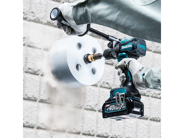 Accu boor-/schroefmachine makita, df001gm201 2x accu 4,0 ah, lader, 40v , blauw - afbeelding 3 van  4