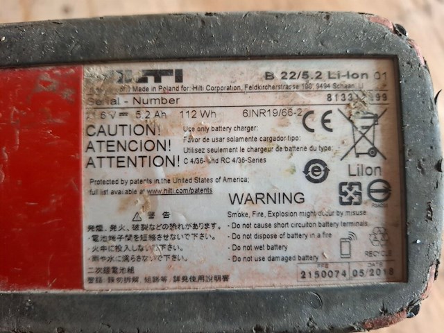 Accu boorhamer hilti, te6-a22 - afbeelding 5 van  5
