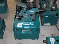 Accu boorhamer makita dhr242 met hepa dx01 afzuiger met accu en kunststoffen koffer