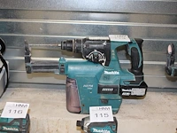 Accu boorhamer makita dhr242 met hepa dx01 afzuiger met accu