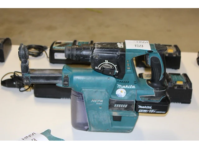 Accu boorhamer makita dhr242 met hepa dx01 afzuiger met accu - afbeelding 1 van  2