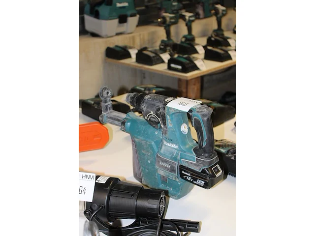 Accu boorhamer makita dhr242 met hepa dx01 afzuiger met accu - afbeelding 2 van  2