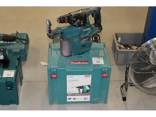 Accu boorhamer makita dhr242 met hepa dx01 afzuiger, zonder accu en met kunststoffen koffer - afbeelding 1 van  2