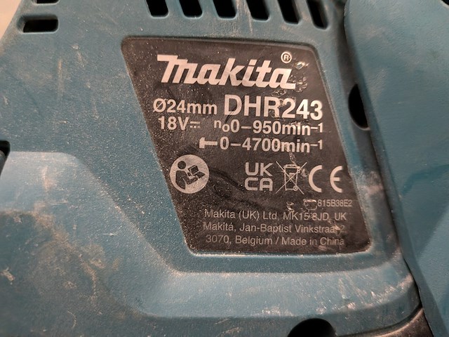 Accu boorhamer met filter, makita dhr243, makita dx07, 2025 - afbeelding 3 van  14