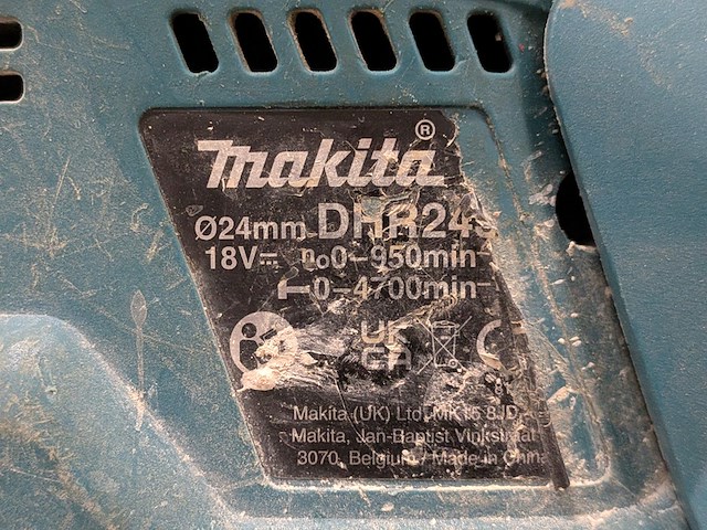 Accu boorhamer met filter, makita dhr243, makita dx07 - afbeelding 10 van  12
