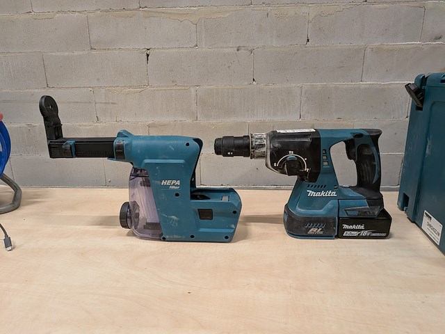 Accu boorhamer met filter, makita dhr243, makita dx07 - afbeelding 8 van  15