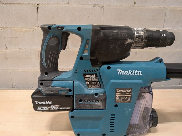 Accu boorhamer met filter, makita dhr243, makita dx07 - afbeelding 10 van  15