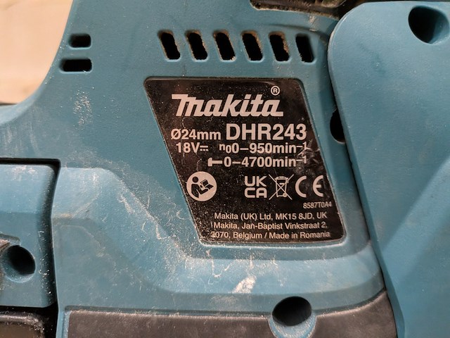 Accu boorhamer met filter, makita dhr243, makita dx07 - afbeelding 12 van  15