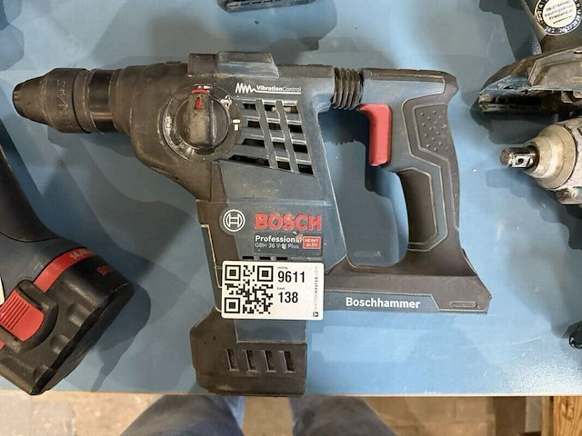 Accu boorhamer sds-plus, bosch, gbh 36 vf-li plus, blauw/zwart - afbeelding 1 van  2