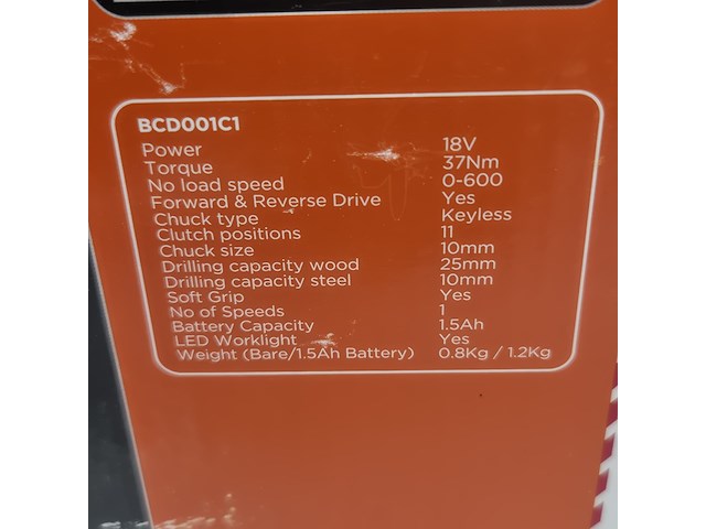 Accu boormachine, black&decker, bcd001c1, 2021 - afbeelding 4 van  5