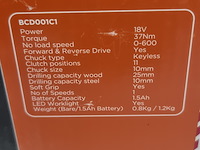 Accu boormachine, black&decker, bcd001c1, 2021 - afbeelding 4 van  5