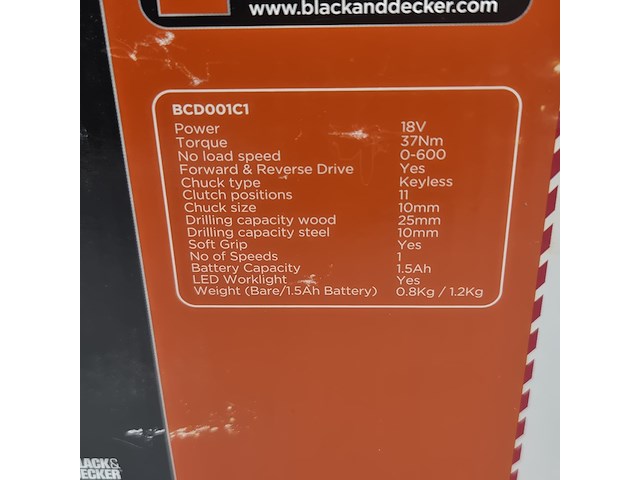 Accu boormachine, black&decker, bcd001c1, 2021 - afbeelding 4 van  5