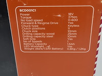 Accu boormachine, black&decker, bcd001c1, 2021 - afbeelding 4 van  5