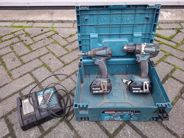 Accu boormachine en slagschroevendraaier, makita, ddf484 - afbeelding 1 van  8