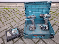 Accu boormachine en slagschroevendraaier, makita, ddf484 - afbeelding 1 van  8