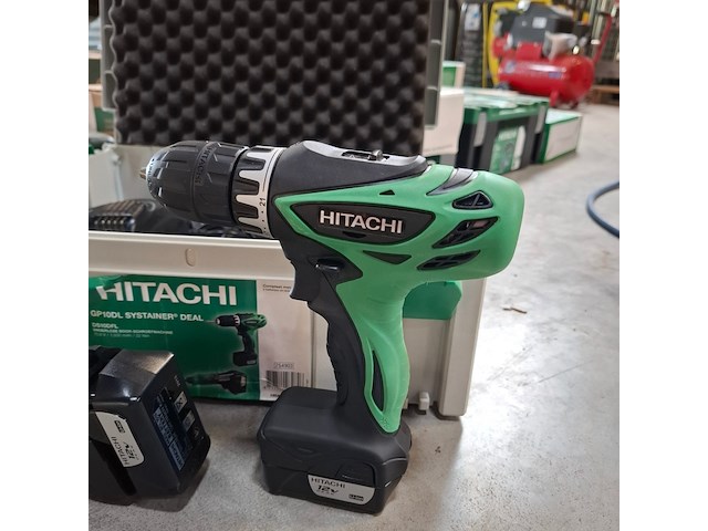 Accu boormachine met rechte slijper, hitachi, ds10dfl / gp10dk, 2013/2011 - afbeelding 2 van  5