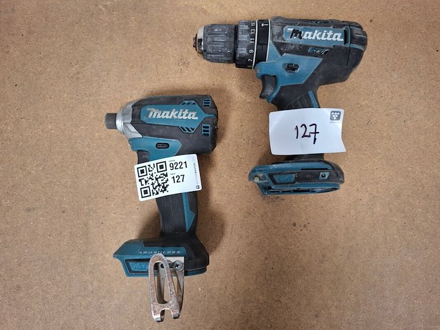 Accu boormachine met slagschroevendraaier makita, dhp482 | dtd153, bouwjaar 2022 - afbeelding 1 van  7