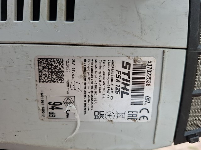 Accu bosmaaier, stihl, fsa135, 2022 - afbeelding 6 van  7