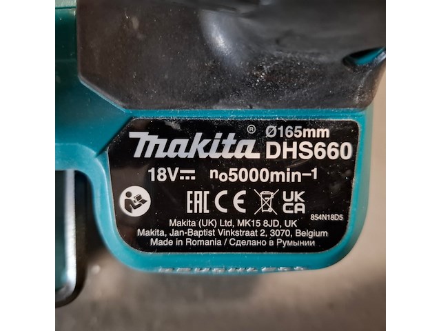 Accu cirkelzaag makita, dhs660, bouwjaar 2021 - afbeelding 6 van  7