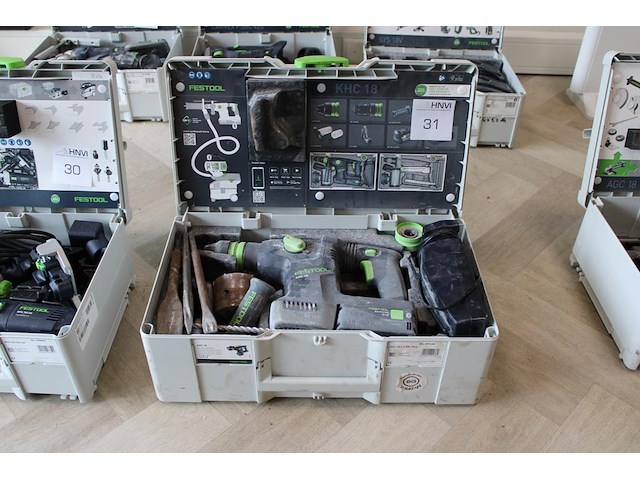 Accu combihamer festool khc 18 met accu en lader in systainer - afbeelding 2 van  4