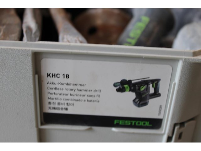 Accu combihamer festool khc 18 met accu en lader in systainer - afbeelding 4 van  4