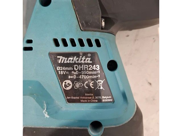 Accu combihamer met stofafzuiging, makita, dhr243 / dx02 - afbeelding 3 van  9