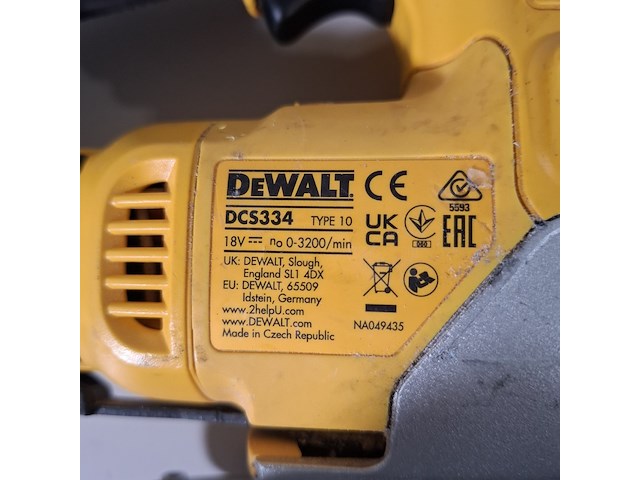 Accu decoupeerzaag, dewalt, dcs334 - afbeelding 9 van  9
