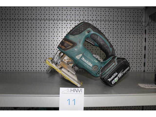 Accu decoupeerzaag makita bjv180 met 5,0ah accu. - afbeelding 1 van  2