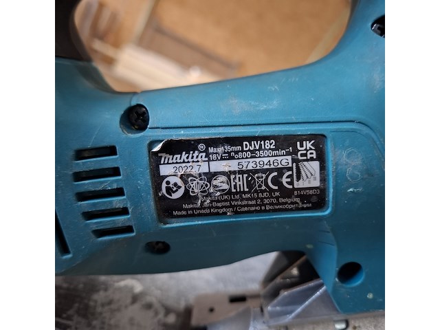 Accu decoupeerzaag makita, djv182, bouwjaar 2022 - afbeelding 3 van  6