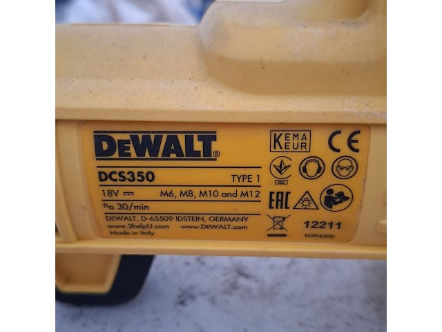 Accu draadeindknipper, dewalt, dcs350 - afbeelding 12 van  12