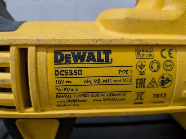 Accu draadeindknipper, dewalt, dcs350 - afbeelding 4 van  9