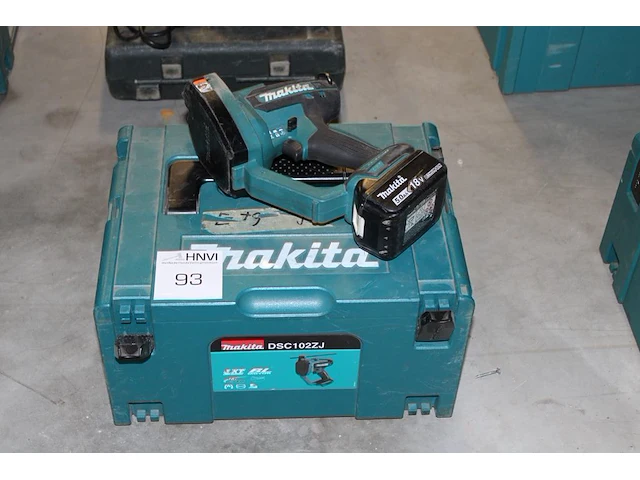 Accu draadeindknipper makita dsc102 met accu en kunststoffen koffer - afbeelding 1 van  2