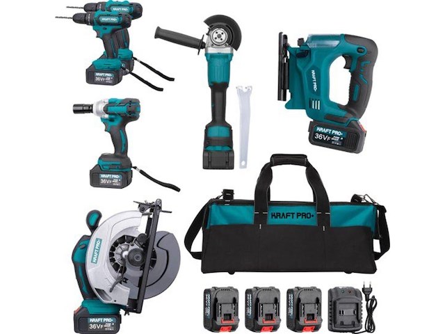 Accu gereedschapset, metallo, complete set inclusief draagtas, blauw - afbeelding 1 van  3