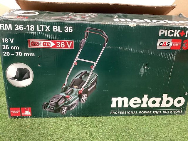 Accu-grasmaaier, metabo, rn-36-18-ltx-bl36, groen - afbeelding 3 van  5