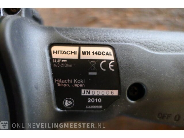 Accu haakse slagschroevendraaier, hitachi, wh14dcal - afbeelding 3 van  4