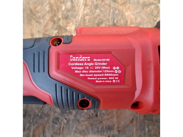 Accu haakse slijper | 125 mm, rood, 2026 - afbeelding 5 van  7