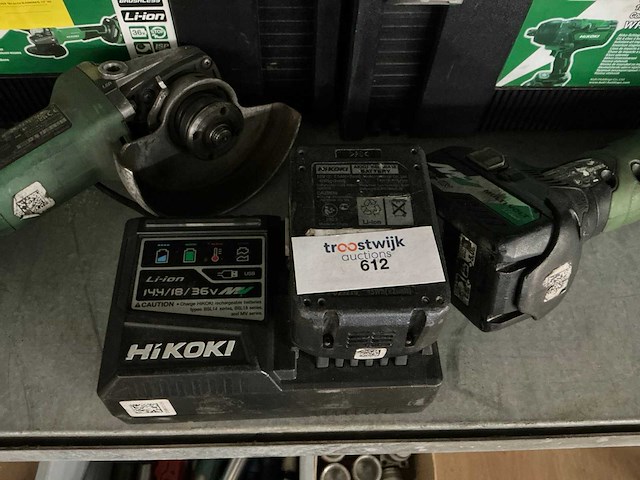 Accu haakse slijper (2x) - afbeelding 2 van  4