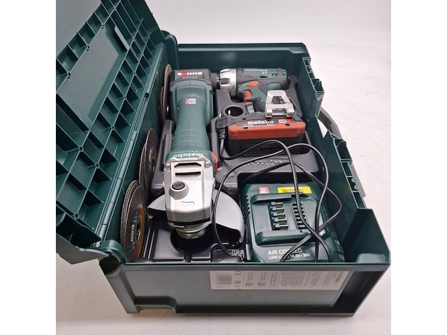 Accu haakse slijper en boormachine, metabo, bs18 lt/ w18 l9 125 - afbeelding 3 van  12