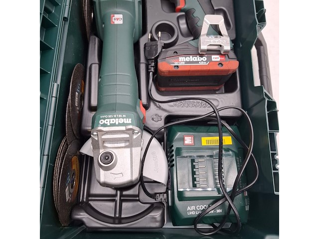 Accu haakse slijper en boormachine, metabo, bs18 lt/ w18 l9 125 - afbeelding 4 van  12