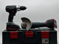Accu haakse slijper en boormachine, metabo, bs18 lt/ w18 l9 125