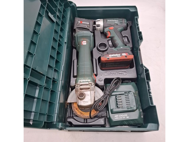Accu haakse slijper en boormachine, metabo, w18 l9-125 /bs 18 lt - afbeelding 2 van  10