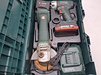 Accu haakse slijper en boormachine, metabo, w18 l9-125 /bs 18 lt - afbeelding 2 van  10