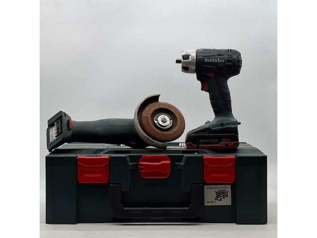 Accu haakse slijper en boormachine, metabo, w18 l9-125 /bs 18 lt - afbeelding 1 van  10