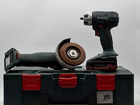 Accu haakse slijper en boormachine, metabo, w18 l9-125 /bs 18 lt