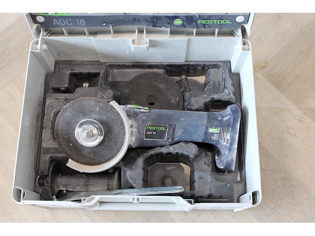 Accu haakse slijper festool agc 18 in systainer. zonder accu en lader - afbeelding 1 van  4