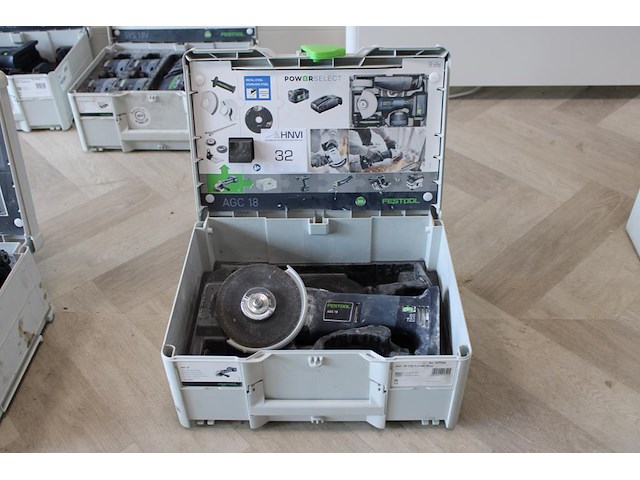 Accu haakse slijper festool agc 18 in systainer. zonder accu en lader - afbeelding 2 van  4