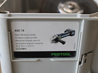 Accu haakse slijper festool agc 18 in systainer. zonder accu en lader - afbeelding 4 van  4